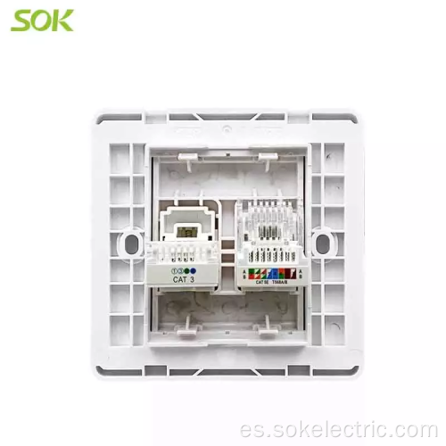 Toma de corriente eléctrica RJ11 TEL Socket Outlets